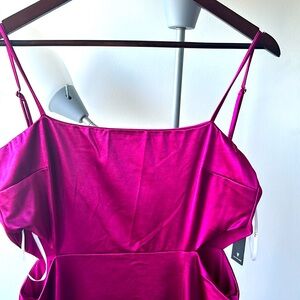 Lulu’s satin fuchsia dress size L